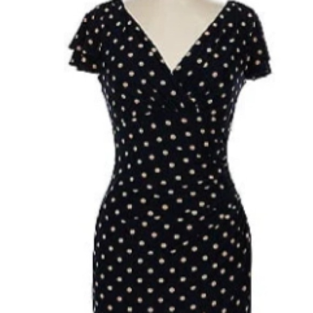 Ralph Lauren Navy Polka Dot Dress (Print of the Season)
